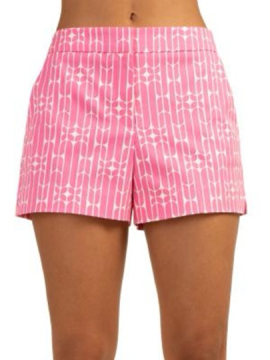 Trina Turk Pants - Trina Turk Pink Geometric Print Shorts